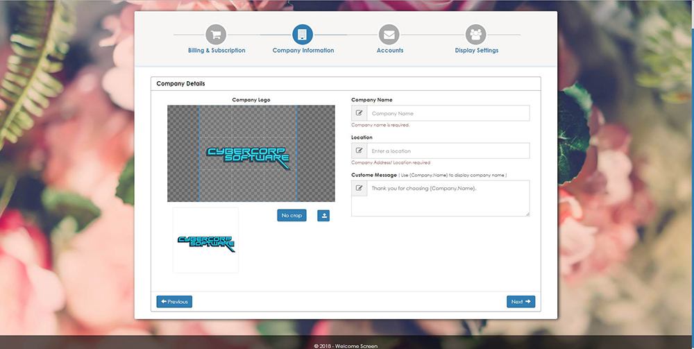 welcome screen 5